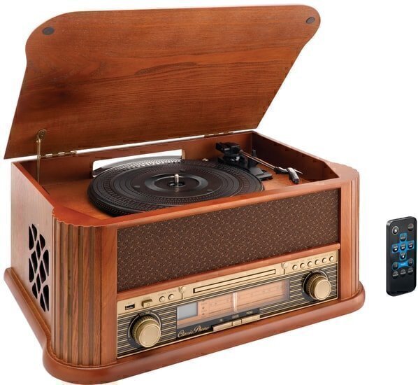 МУЗЫКАЛЬНЫЙ ЦЕНТР Lenco Classic Phono TCD-2500 (USB,CD,FM радио) Многофункциональный проигрыватель виниловых пластинок в стиле ретро артикул T353816-1 в интернет-магазине «HiFi-Trade»