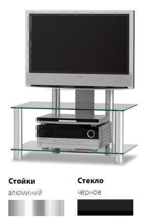 Тумбы под телевизор с креплением Just Racks JR 80 черное стекло-алюминий артикул X33935048-1