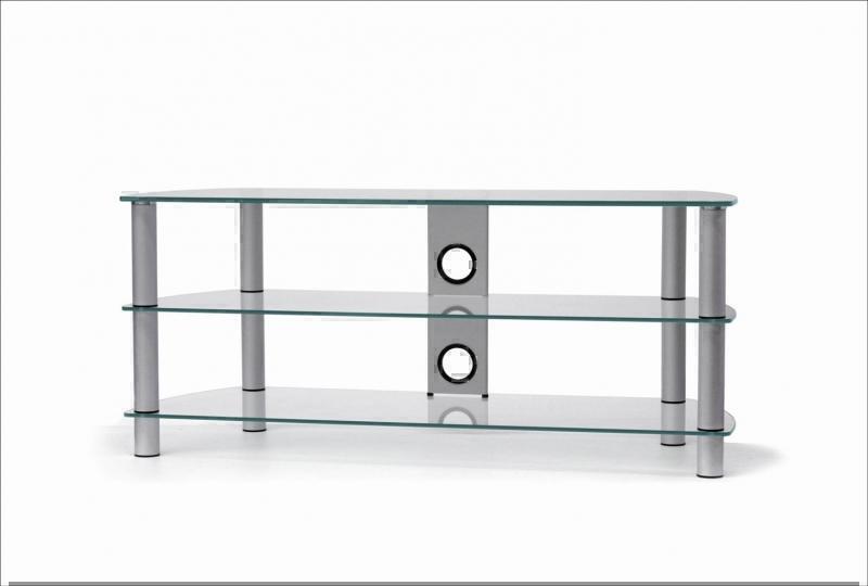 Тумбы под телевизор Just Racks JRC 1051 прозрачное стекло-алюминий артикул X33942498-1