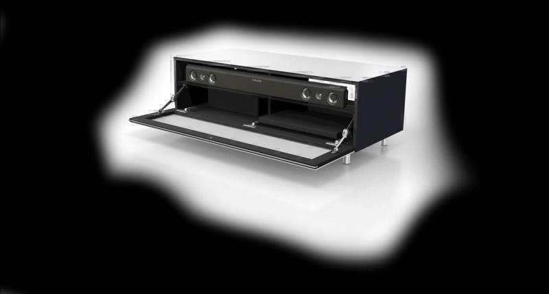 Тумбы под телевизор Just Racks JRL 1101 белое стекло-белый артикул X33942395-1
