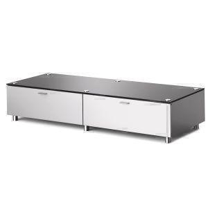Тумбы под телевизор Just Racks JRS 160 черное стекло-серебристый артикул X33942214-1