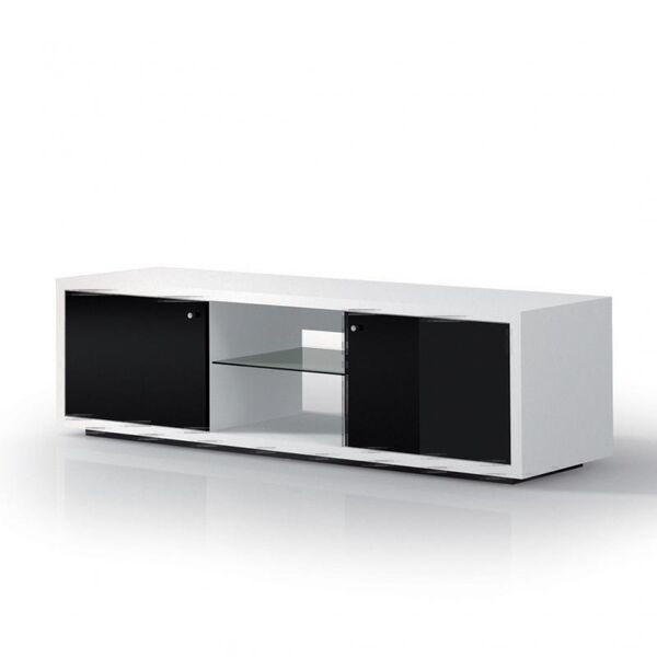 Тумбы под телевизор Just Racks JRA 150 WS-SG Прозрачное стекло - белый артикул X33942557-1