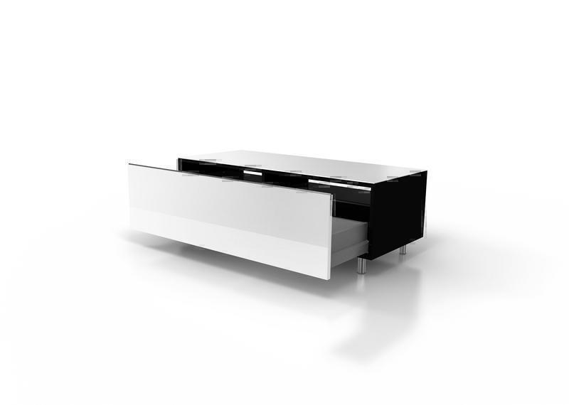 Тумбы под телевизор Just Racks JRL 1100-SL белое стекло-белый артикул X33942415-1