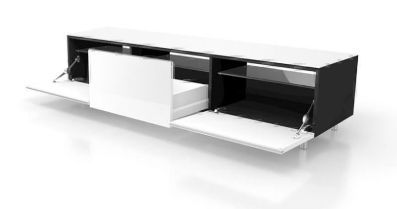 Тумбы под телевизор Just Racks JRL1650-R белое стекло-белый артикул X33942316-1