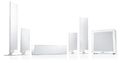 Домашние кинотеатры 5.1 KEF T205 System white