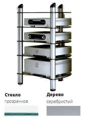 Стойки под аппаратуру Spectral KN 5 прозрачное стекло-серебристый артикул X33945821-1