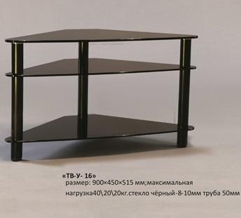 Тумбы под телевизор Magnum ТВ-16у черное стекло-черный артикул X33959168-1