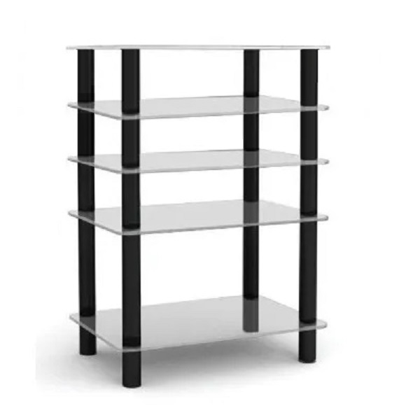 Metaldesign MD 108-5 прозрачное стекло-черный Стойка под аппаратуру артикул X33965811-1
