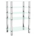 Metaldesign MD 108-5 прозрачное стекло-хром Стойка под аппаратуру артикул X33965821-1-2