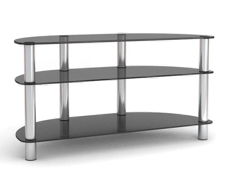 Тумбы под телевизор Металлдизайн (Metaldesign) MD 402 slim дымчатое стекло-хром артикул X33965366-1