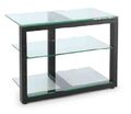 Metaldesign MD 410 extra slim прозрачное стекло-черный каркас Тумба под телевизор артикул X33965058-1-1