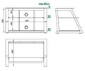 Metaldesign MD 430 черное стекло-черный каркас Тумбы под телевизор артикул X33964875-1-3