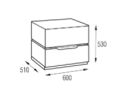 Тумбы под телевизор Металлдизайн (Metaldesign) MD 455.0623 Planima дымчатое стекло-черный-серебро артикул X33964834-1-2