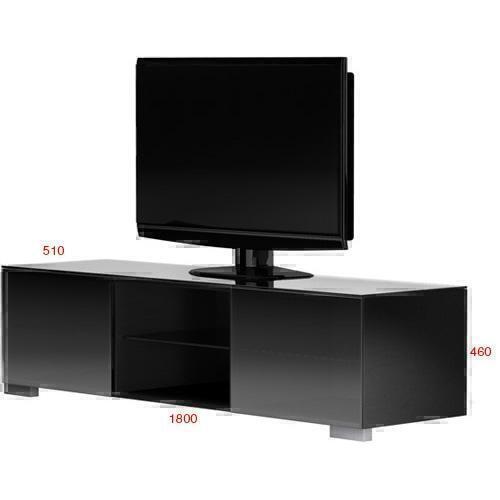 Metaldesign MD 508.1812 Planima дымчатое стекло-чёрный, Тумба под телевизор артикул X33964457-1-2