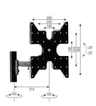 Крепления для телевизоров Металлдизайн (Metaldesign) MD 3402 черный артикул X33929474-1
