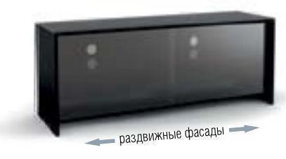 Тумбы под телевизор Металлдизайн (Metaldesign) MD 522.1310 дымчатое стекло-чёрный артикул X33964239-1-2