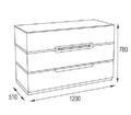 Тумбы под телевизор Металлдизайн (Metaldesign) MD 555.1230 Planima черный артикул X33963966-1-2