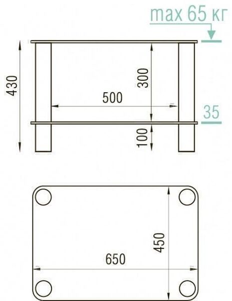 Тумбы под телевизор Металлдизайн (Metaldesign) MD 108-2 дымчатое стекло-хром артикул X33965649-1-2