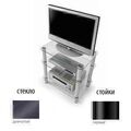 Metaldesign MD 108-3 дымчатое стекло-чёрный, Тумба под телевизор артикул X33965545-1-1