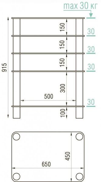Metaldesign MD 108-5 дымчатое стекло-хром Стойка под аппаратуру артикул X33965879-1-2