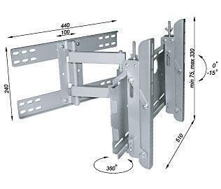 Крепления для телевизоров Металлдизайн (Metaldesign) MD 327 черный артикул X33929760-1