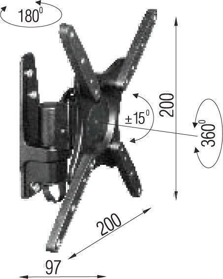 Крепления для телевизоров Металлдизайн (Metaldesign) MD 3321 черный артикул X33929633-1