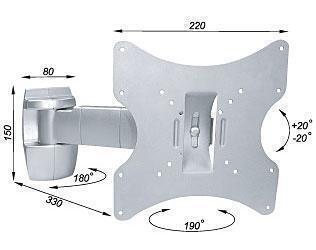 Крепления для телевизоров Металлдизайн (Metaldesign) MD 343 серебристый артикул X33929399-1