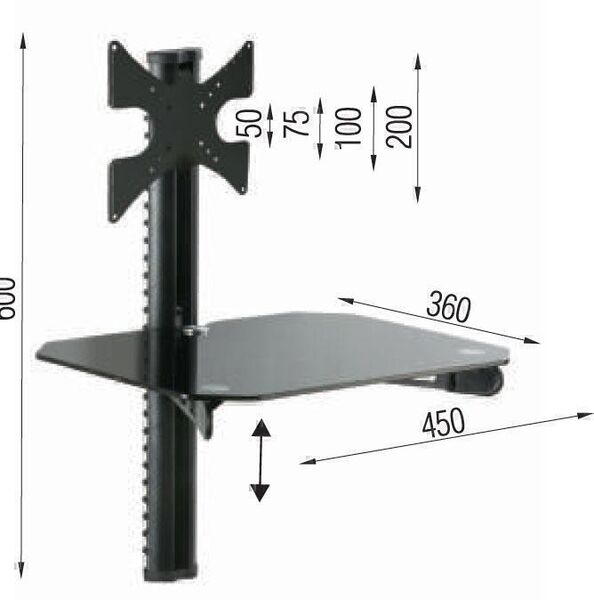 Крепления для телевизоров Металлдизайн (Metaldesign) MD 3545 черный артикул X33929336-1