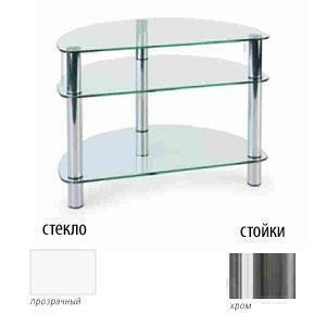 Тумбы под телевизор Металлдизайн (Metaldesign) MD 401 slim прозрачное стекло-хром артикул X33965398-1