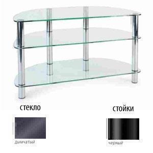 Тумбы под телевизор Металлдизайн (Metaldesign) MD 402 slim дымчатое стекло-чёрный артикул X33965354-1