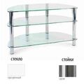 Тумбы под телевизор Металлдизайн (Metaldesign) MD 402 slim прозрачное стекло-хром артикул X33965297-1-1