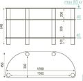 Тумбы под телевизор Металлдизайн (Metaldesign) MD 403 slim дымчатое стекло-хром артикул X33965262-1-2