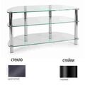 Тумбы под телевизор Металлдизайн (Metaldesign) MD 403 slim дымчатое стекло-чёрный артикул X33965250-1-1