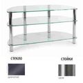 Тумбы под телевизор Металлдизайн (Metaldesign) MD 403 slim дымчатое стекло-хром артикул X33965262-1-1