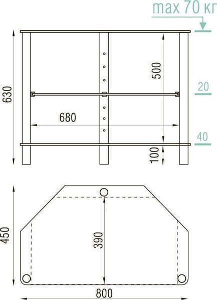 Тумбы под телевизор Металлдизайн (Metaldesign) MD 412 slim дымчатое стекло-хром артикул X33965038-1-2