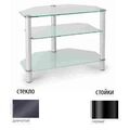 Тумбы под телевизор Металлдизайн (Metaldesign) MD 412 slim дымчатое стекло-чёрный артикул X33965026-1-1