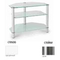 Тумбы под телевизор Металлдизайн (Metaldesign) MD 412 slim прозрачное стекло-хром артикул X33964969-1-1