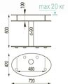 Тумбы под телевизор Металлдизайн (Metaldesign) MD 415-600 дымчатое стекло-чёрный артикул X33964926-1-2