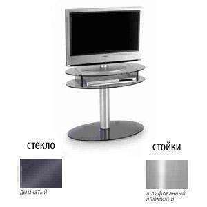 Тумбы под телевизор Металлдизайн (Metaldesign) MD 415-600 дымчатое стекло-алюминий артикул X33964937-1