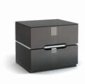 Тумбы под телевизор Металлдизайн (Metaldesign) MD 455.0624 Planima дымчатое стекло-черный-серебро артикул X33964824-1-2