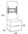 Тумбы под телевизор с креплением Металлдизайн (Metaldesign) MD 456.0621 Planima дымчатое стекло-черный-серебро артикул X33962943-1-2
