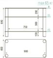 Тумбы под телевизор Металлдизайн (Metaldesign) MD 502 матовое стекло-хром артикул X33964770-1-2