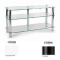 Тумбы под телевизор Metaldesign MD 505 plazma прозрачное стекло-черные опоры артикул X33964619-1-1
