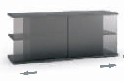 Тумбы под телевизор Металлдизайн (Metaldesign) MD 519.1110 дымчатое стекло-чёрный артикул X33964303-1-2