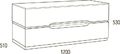 Metaldesign MD 555.1221 Planima Дымчатый фасад, черный корпус, серебристые стойки, Тумба под телевизор артикул X33964024-1-3