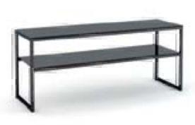 Тумбы под телевизор Металлдизайн (Metaldesign) MD Flatform TV 06.0940 черное стекло-черный артикул X33963454-1