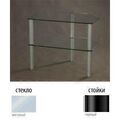 Тумбы под телевизор Металлдизайн (Metaldesign) MD Flatform TV 02 матовое стекло-черный артикул X33963784-1-1