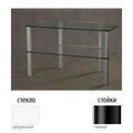 Тумбы под телевизор Металлдизайн (Metaldesign) MD Flatform TV 03 прозрачное стекло-черный артикул X33963652-1-1