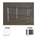 Тумбы под телевизор Металлдизайн (Metaldesign) MD Flatform TV 03 прозрачное стекло-хром артикул X33963663-1-1
