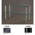 Тумбы под телевизор Металлдизайн (Metaldesign) MD Flatform TV 04 дымчатое стекло-чёрный артикул X33963622-1-1